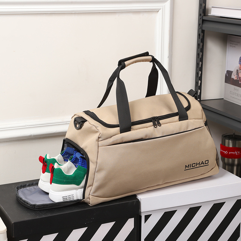 Bolsa de ejercicios bolsa de viaje de zapato independiente bolsa de natación seca y húmeda separación bolsa de yoga bolsa de transporte inclinada impresa logotipo desgaste