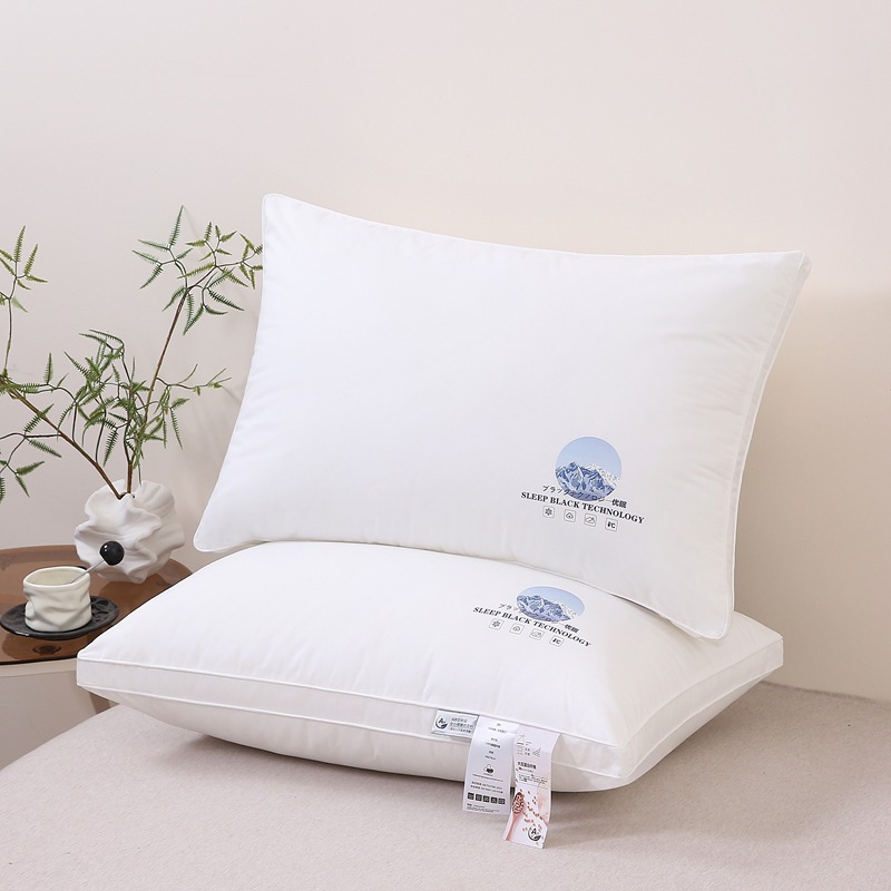 Almohada popular de algodón con 60 hilos y proteína de soja para uso en hoteles y hogares, almohada individual, núcleo de almohada básico transpirable de algodón puro de altura regulable. image 11