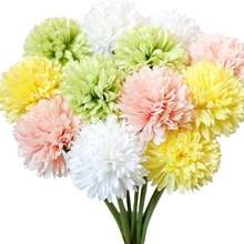 厂家批发跨境仿真花蒲公英假花人造球花球菊绣球花婚庆室内外装饰