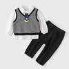 Children's overall, autumn set for boys, dress for new born, vest, special occasion clothing