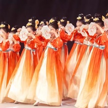 2025新款儿童初夏演出服醉春风戏蝶古典舞蹈服汉唐女孩古装汉服