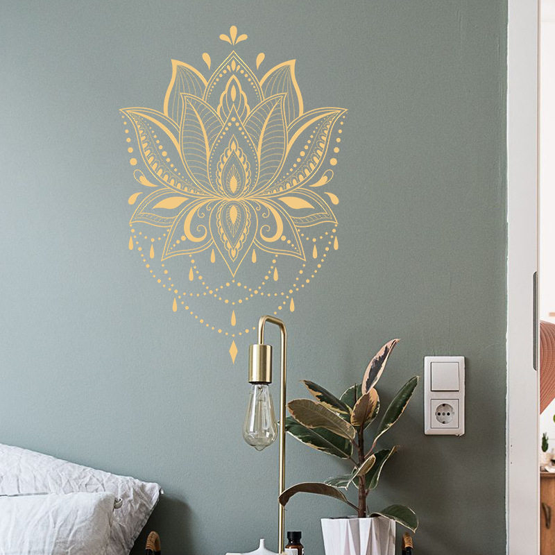 Simple Literary Lotus Mysterious Wall Stickers display picture 6