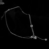 Sophisticated necklace stainless steel hip-hop style with tassels, three dimensional small design chain for key bag  heart-shaped, Japanese and Korean