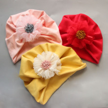 婴儿帽子女宝宝秋款冬季婴幼儿女童头巾帽可爱春秋新生儿胎帽