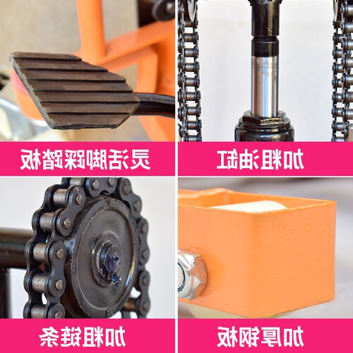Manual small and micro forklift Household height-raising stacker Hydraulic handling truck stacker Hand-pushed elevator