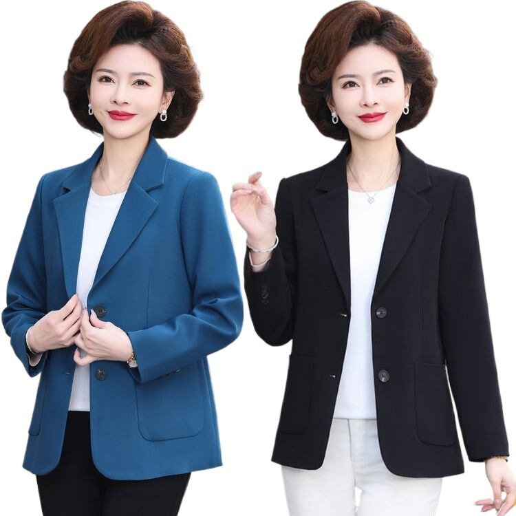 新款气质中年妈妈装秋装西装外套短款高档中老年女装上衣外穿洋气|undefined