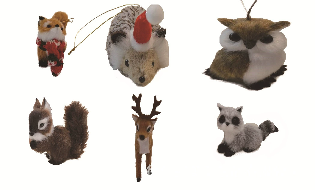 Плюшевые моделирования животных набор 6 мелких животных сочетание кулон плюшевые моделирования ювелирных изделий милый кулон мелких животных