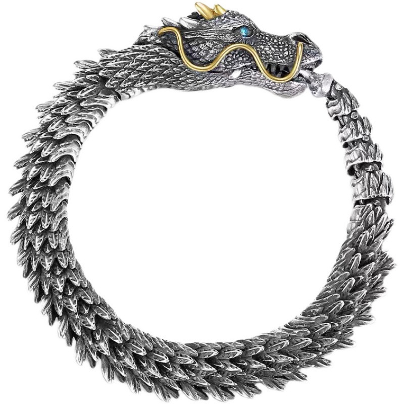 Men's Gender Retro Dragon Copper Men's Bracelets Men's Chain Bracelets
