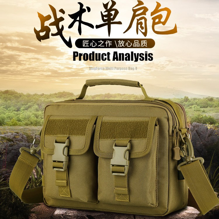 Cross-border shoulder bag, outdoor tactical multi-functional USB charging crossbody bag, military camouflage backpack, travel cycling bag