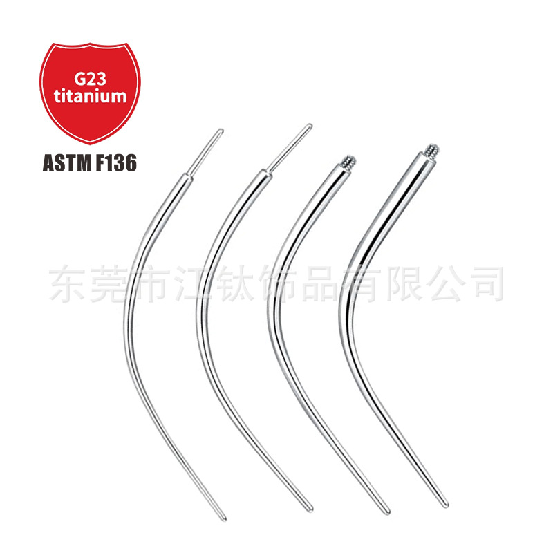 Pointed titanium steel lip stud product view