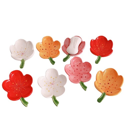 Creative soap box, personalized cross-stitch, cute large soap box, bathroom drain storage box, household flower soap holder