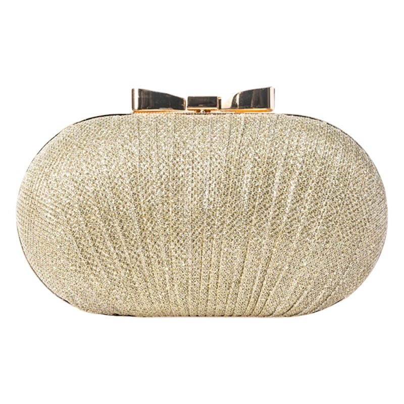 Fresh and sweet bow dinner bag disco thin flash shoulder bag ladies hand messenger bag factory wholesale