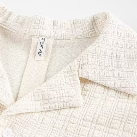 Summer Jacquard Ice Silk Heavyweight Cuban Collar Short Sleeve Shirt Men's Fashionable Versatile Clothing_viptrois.com