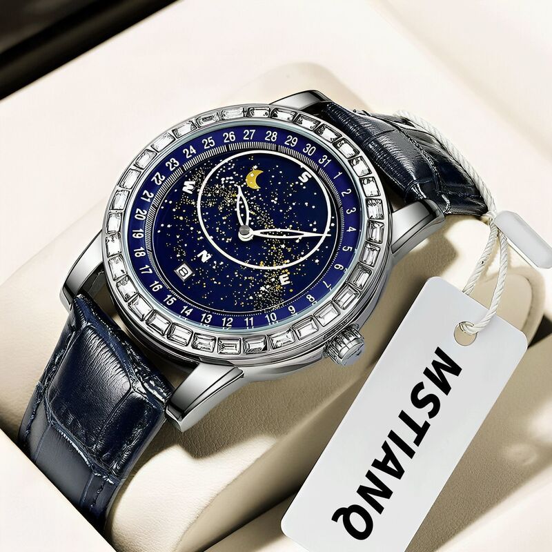 2025 New Internet Celebrity Starry Sky Diamond Watch Men's Trendy Fashion Men's Watch Waterproof Luminous Quartz Watch