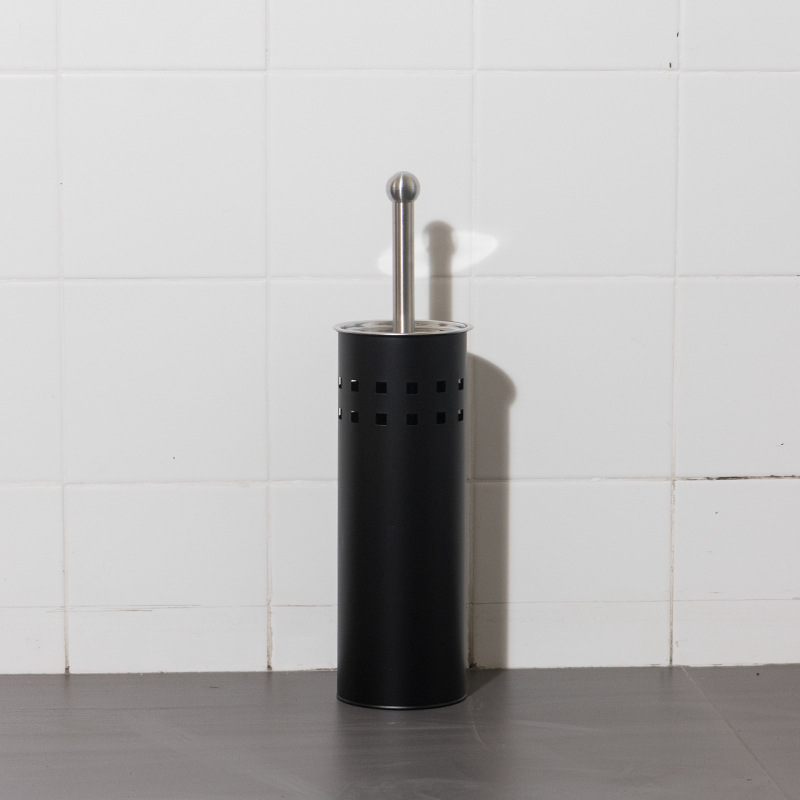 Acero inoxidable agujero cuadrado set cepillo de inodoro asiento de lujo ligero inodoro doméstico limpieza cepillo de inodoro lavado cepillo