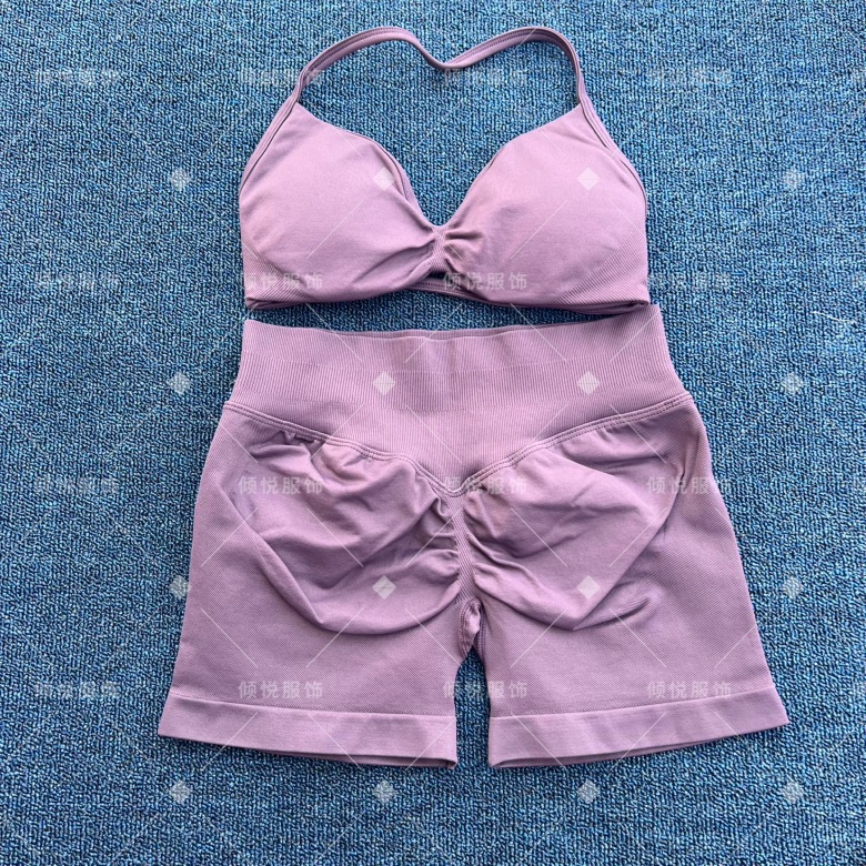 AliExpress venta caliente DFYNE nuevo fitness yoga traje deportivo chaleco halter sujetador pantalones cortos traje mujer