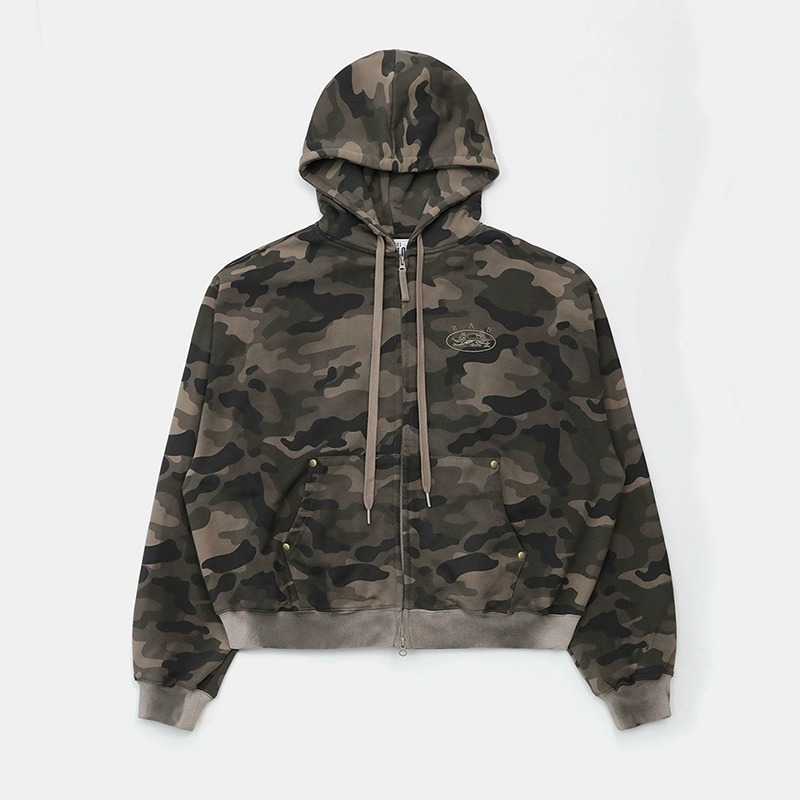 Same Style For Men And Women Badblood Bcac Series Retro Loose Camouflage Sweatshirt Women's Niche Hoodie Sports Jacket_viptrois.com