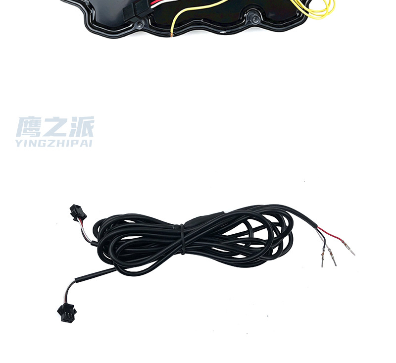 Universal car starry sky daytime running lights with dynamic flowing white, yellow, and blue colors, original car fog light frame, cross-border exclusive product