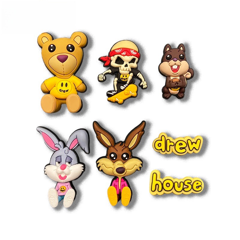 新しい下駄花シリコーン靴バックルソフト接着剤 diy 靴アクセサリー取り外し可能なアクセサリー工場卸売モール同じスタイル