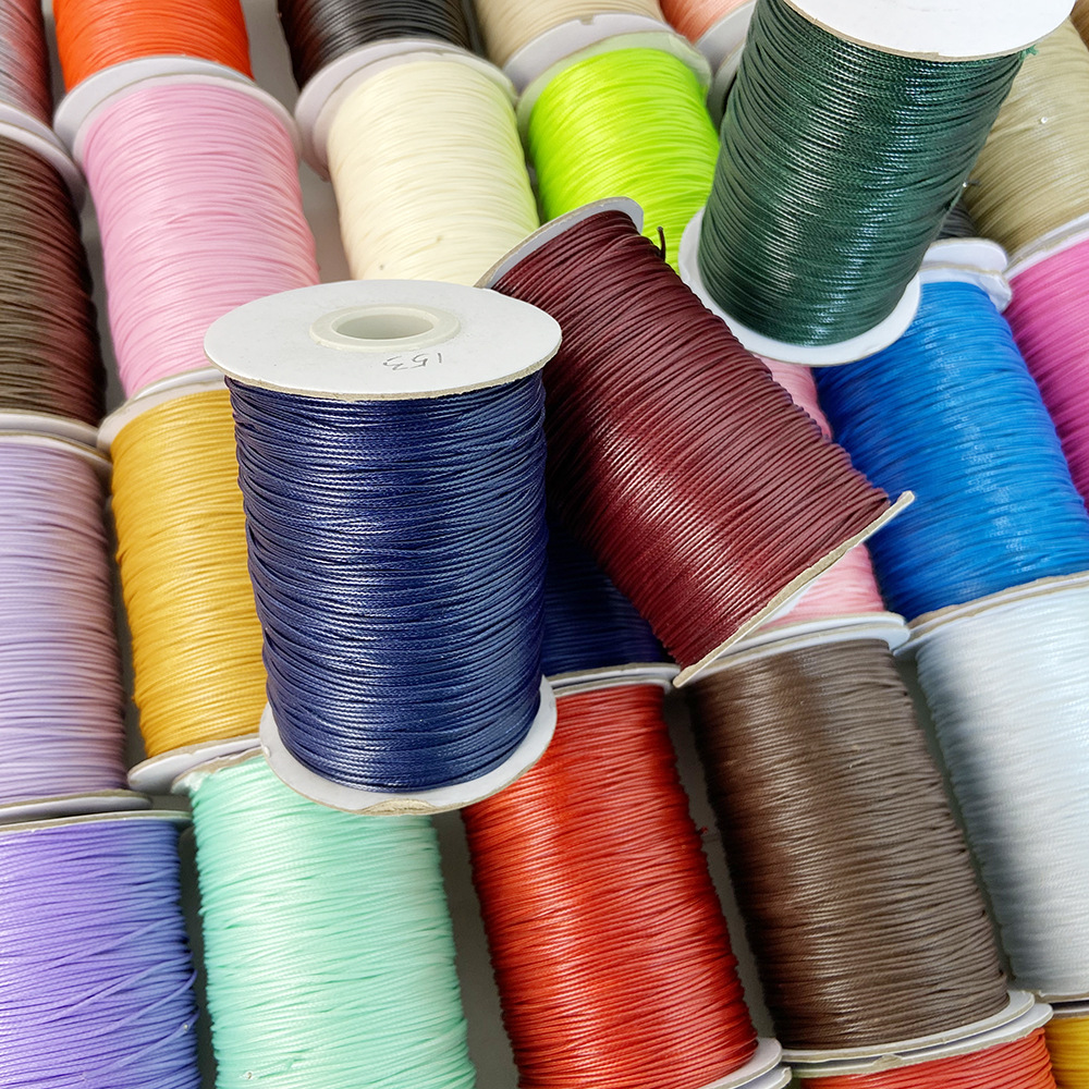 Cuerdas de cera coreanas al por mayor 0.5-5mm colgante de cuerda de cera ecológica cuerda de cera hecha a mano DIY pulsera tejida cuerda de cera joyas