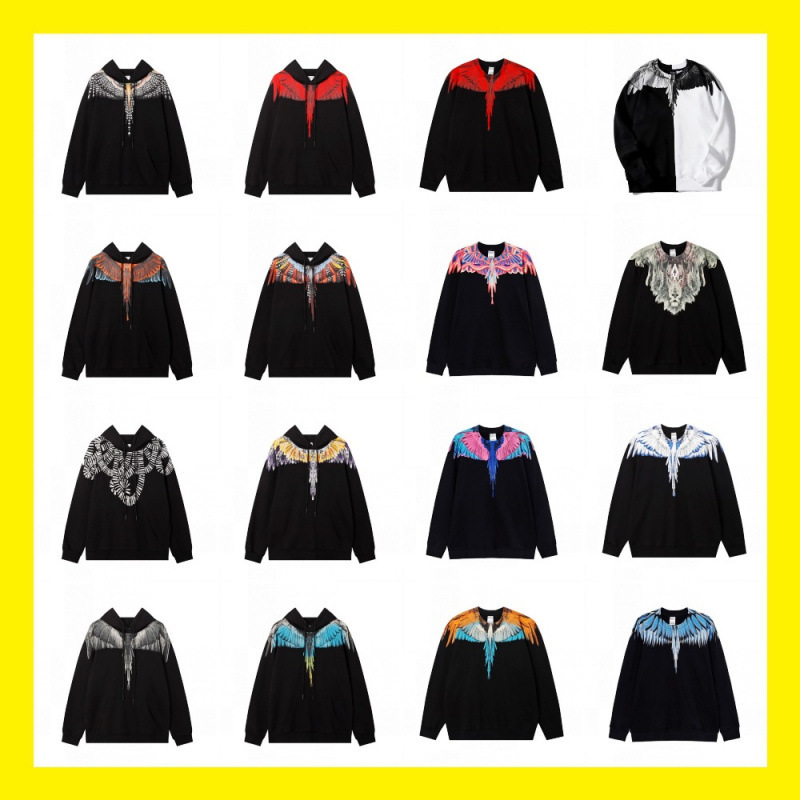 Cross-Border Wholesale Mb Colorful Feather Phantom Wings Sweatshirt Marcelo Trendy Brand Lightning Snake Year Couple Outfit Hoodie Cross-Border Wholesale Mb Colorful Feather Phantom Wings Sweatshirt Marcelo Trendy Brand Lightning Snake Year Couple Outfit Hoodie