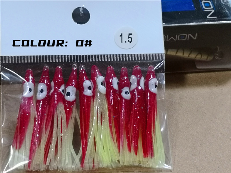 Fishing Lures Squid Skirts Octopus Lures Soft Plastic Trolling Skirt Lure Kit Saltwater Fishing Bait for Bass Trout