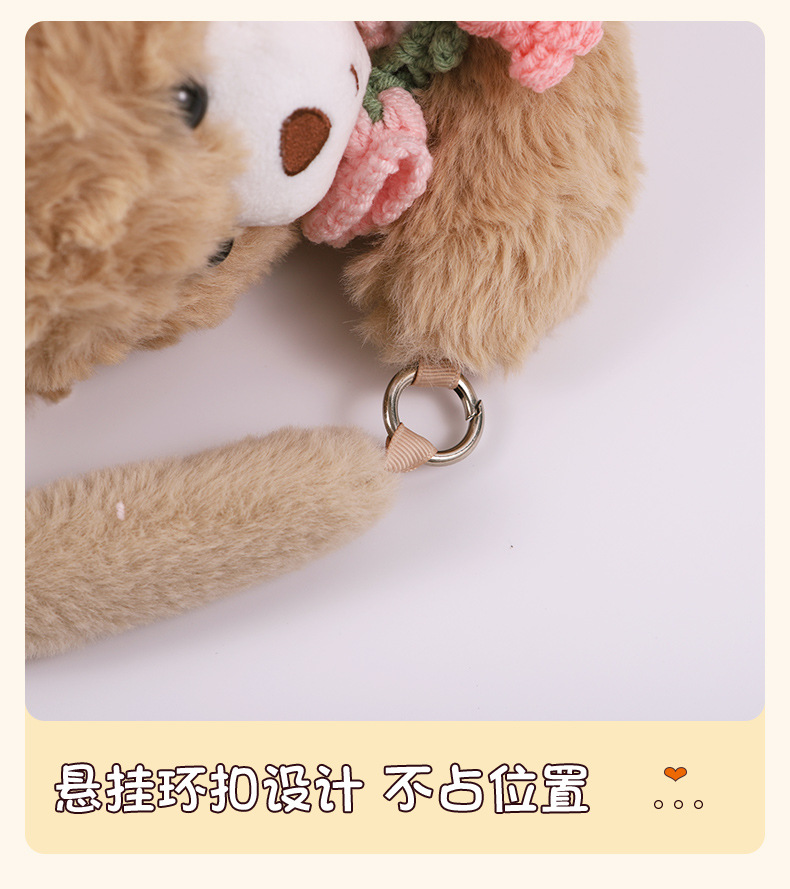 Car Tissue Box Hanging Bag Cute Bear Car Seat Back Hanging Type Creative Tissue Box Car Interior Decoration Supplies for Women