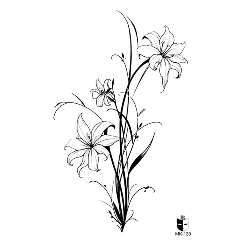 Animal blanco y negro desechable pegatinas de tatuaje belleza pegatinas de tatuaje moda estética patrón de personalidad dama pegatinas de tatuaje