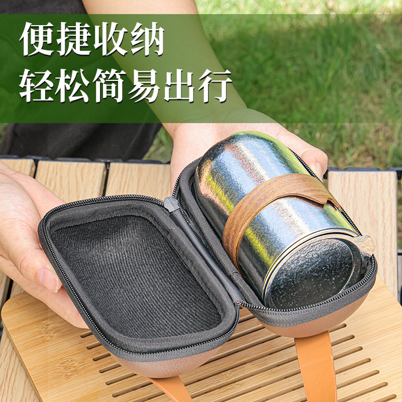 纯钛茶具套装礼品便携户外泡茶器轻奢带旅行茶叶罐杯礼盒批发套装|undefined
