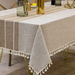 Amazon Western Restaurant Tablecloth Decoration Table Cover Fabric Rectangle Modern Simple Cotton Linen Style Home Coffee Tablecloth