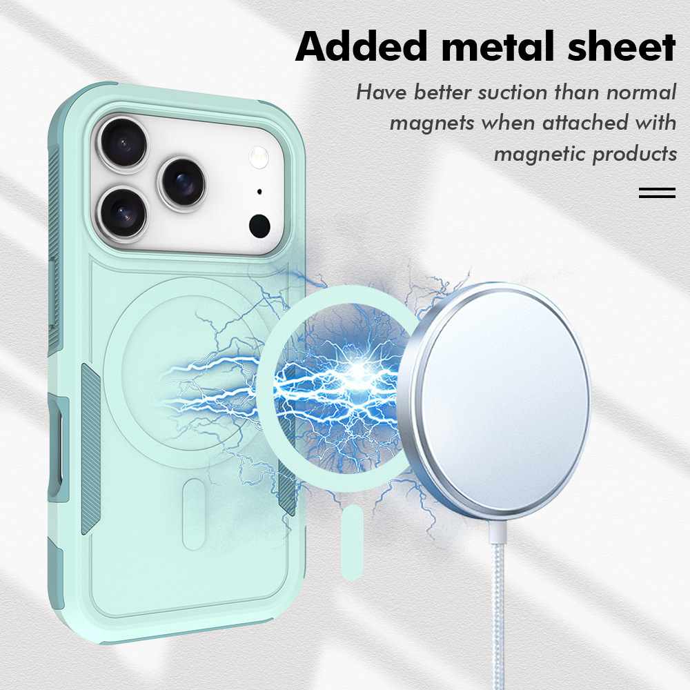 Aplicable Apple 17 Pro zarpe todo incluido dos en uno estuche para teléfono móvil magnético cubierta protectora antideslizante lateral en stock