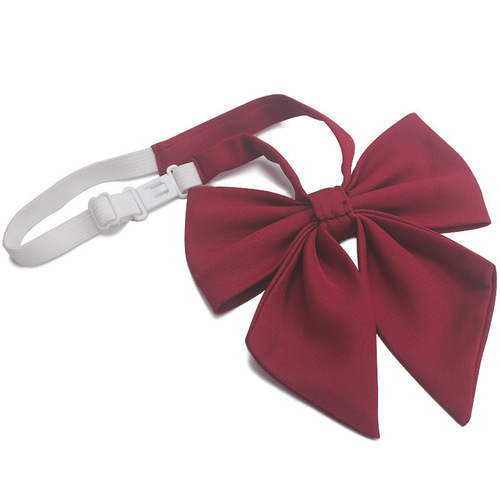 Academy JK Uniform Tie for Girls, Japanese Style Small Accessories, Lapel Bow, Versatile Red Solid Color Feather Bow Tie Accessory