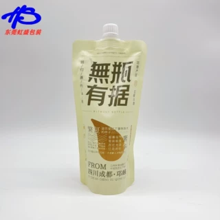 厂家定调味品包装袋 彩印塑料复合包装袋 胶水白酒铝箔自立吸嘴袋