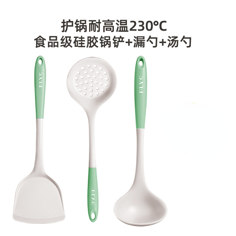 Un regalo al por mayor completo de utensilios de cocina cucharas no pegajosas de cocina de grano alimenticio de cocina de cocina de grano doméstico