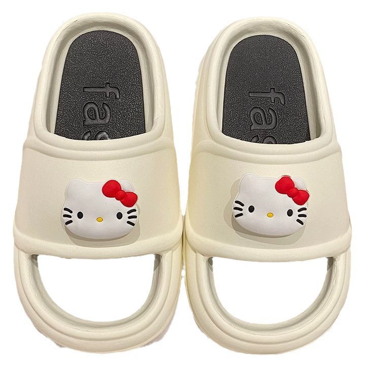 Капризные тапочки Hello Kitty с вкладышем EVA толстой подошвой, ощущение нескользкости и отсутствия запаха, для женщин, домашние тапочки простые для пар