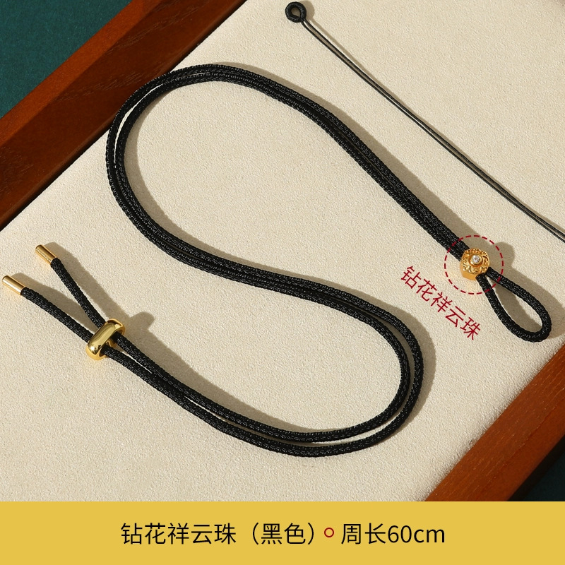 Laopou con colgante de oro cuerda tejida a mano brújula de ocho tesoros cuerda de colgante de jade de seguridad cuerda de grasa