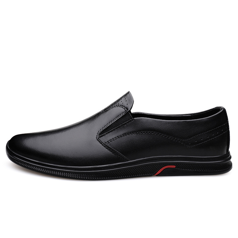 Herren Leder Loafer Mit Runder Kappe Für Freizeit Und Büro_voghion.com
