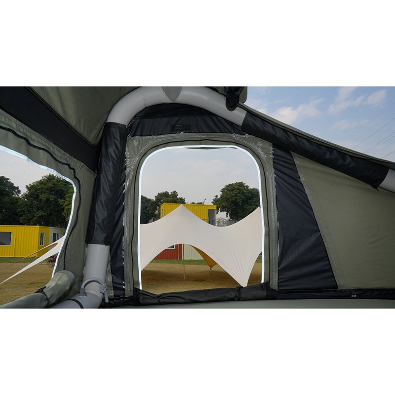 Cross-Border Outdoor Camping Car Roof Inflatable Tent, Rainproof, for Self-Driving Travel, Suv Car-Mounted Soft-Top Camping, Waterproof