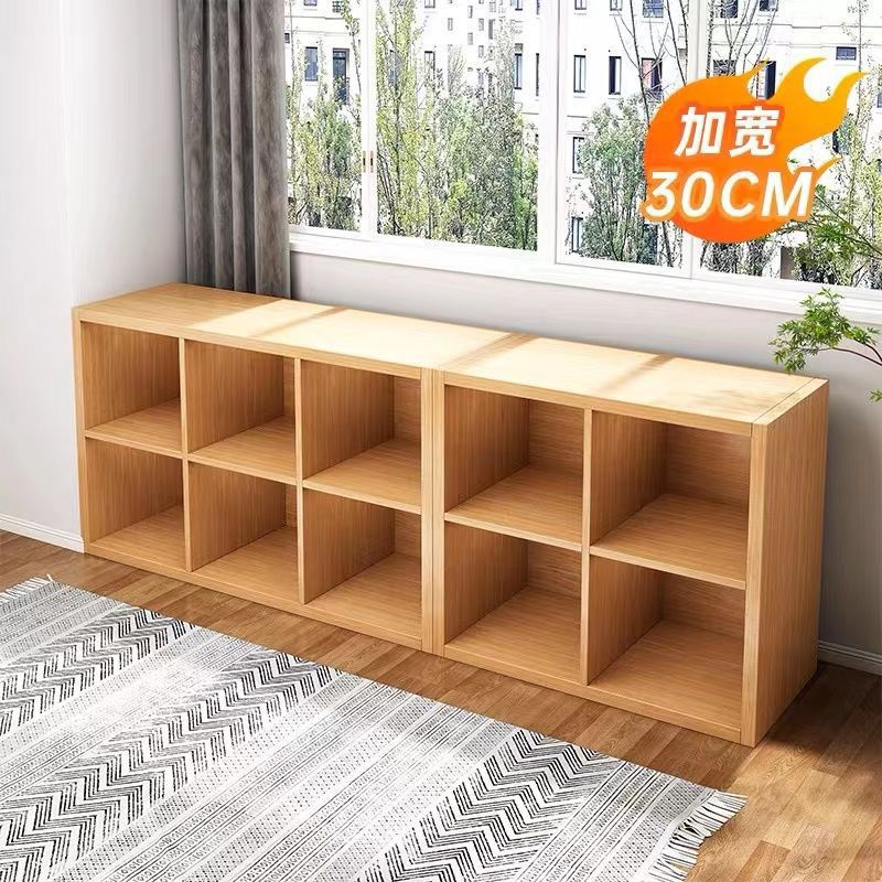 Low Bookcase Floor-Standing Bookshelf Home Living Room Storage Rack Small Storage Cabinet Storage Cabinet Multi-Layer Student Grid Cabinet 3