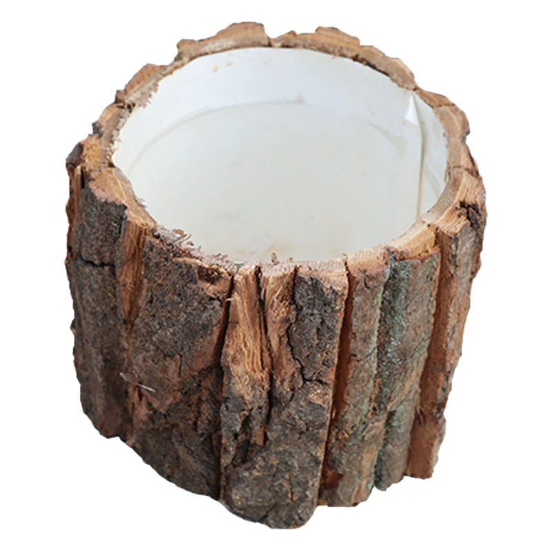 Производители оптовая продажа коры ведра цветочный магазин украшения ведра суккуленты Рождественский день учителя креативная кора цветочная корзина