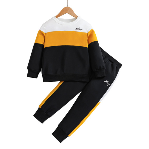 Autumn/Winter Set New Long-Sleeve Striped Two-Piece Set Fashionable and Warm