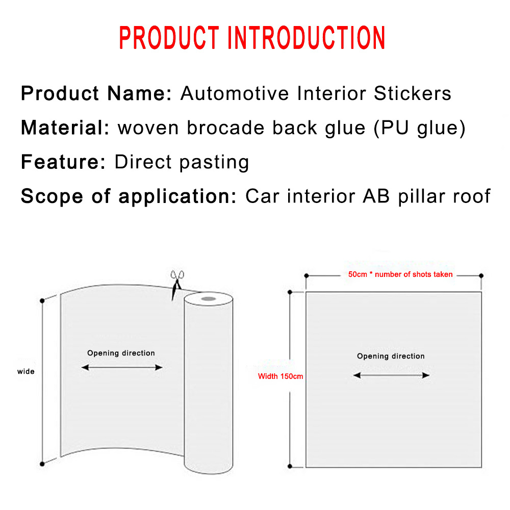 Car Interior Decal Suede Fabric Direct from Manufacturer, Self-Adhesive Personalized Car Wrap Anti-Scratch