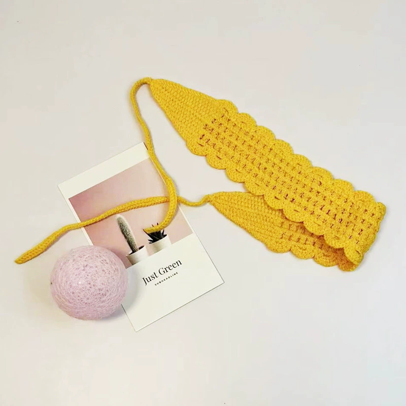 Этническая Crochet повязка на голову, тканое украшение для волос, регулируемая, яркий бохо-стиль