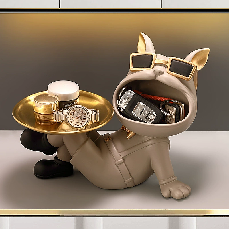 Украшения для ключей на дверь, вход, украшения для дома, легкие Роскошные собачьи боевые обувные шкафы, лоток, ящик для хранения