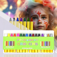 子供16色DIYフェイスカラー化粧道具ハロウィーンカラークレヨンハロウィーン用品DIY手描き落書きペン