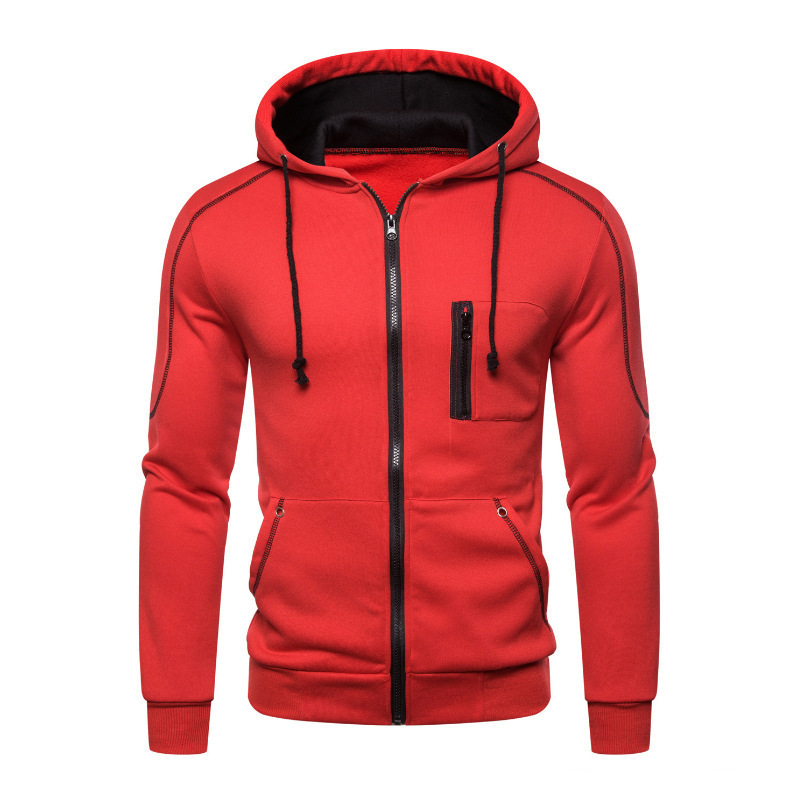 2024 cross-border autumn new wish Amazon men's casual cardigan hooded vests to map custom AliExpress