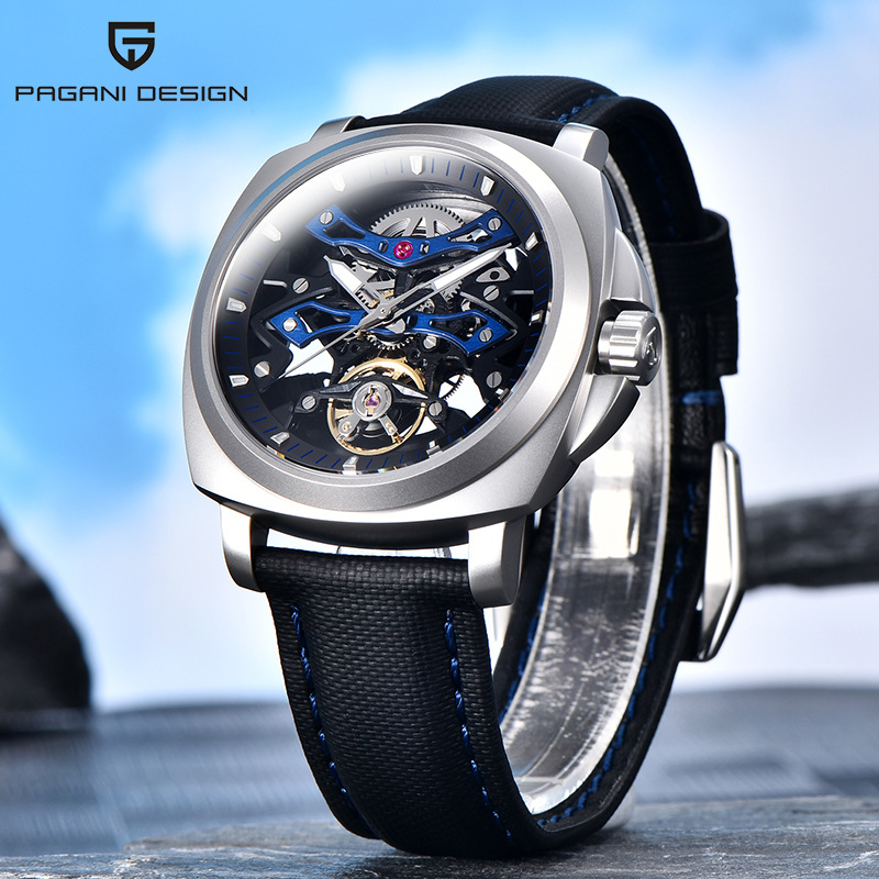 PAGANI DESIGN movimiento hueco hombre automático reloj mecánico impermeable reloj de pulsera de acero inoxidable PD-YS017