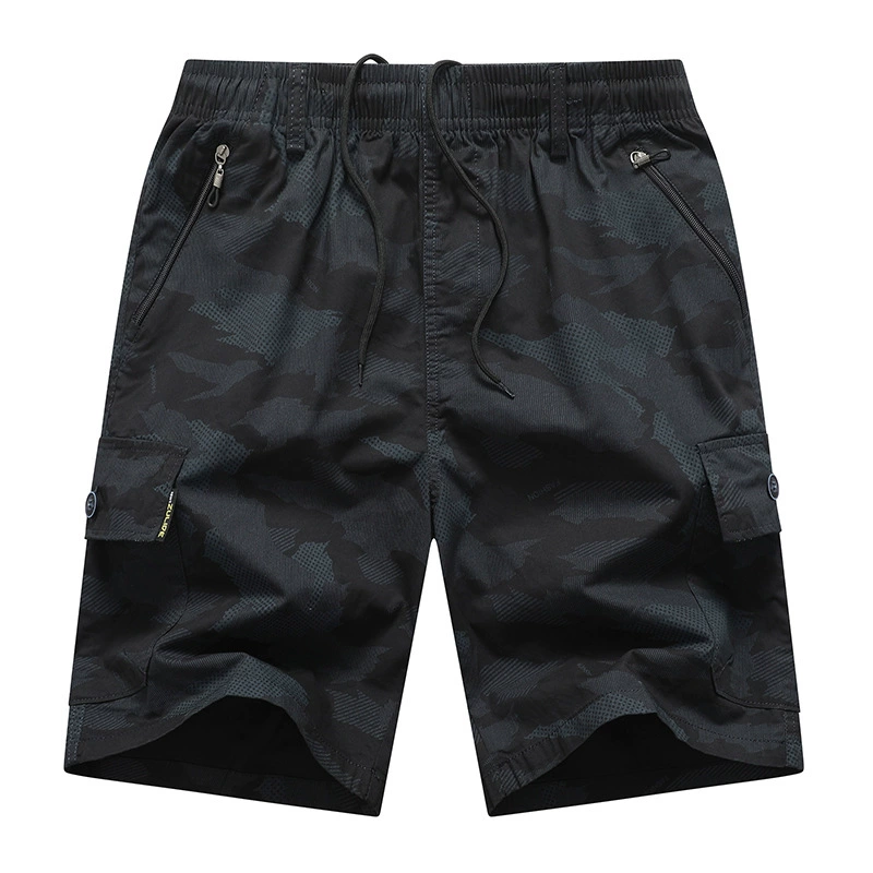 2025 новые хлопчатобумажные повседневные шорты для мужчин летнее тонкое пятитражное принт модные прямые брюки