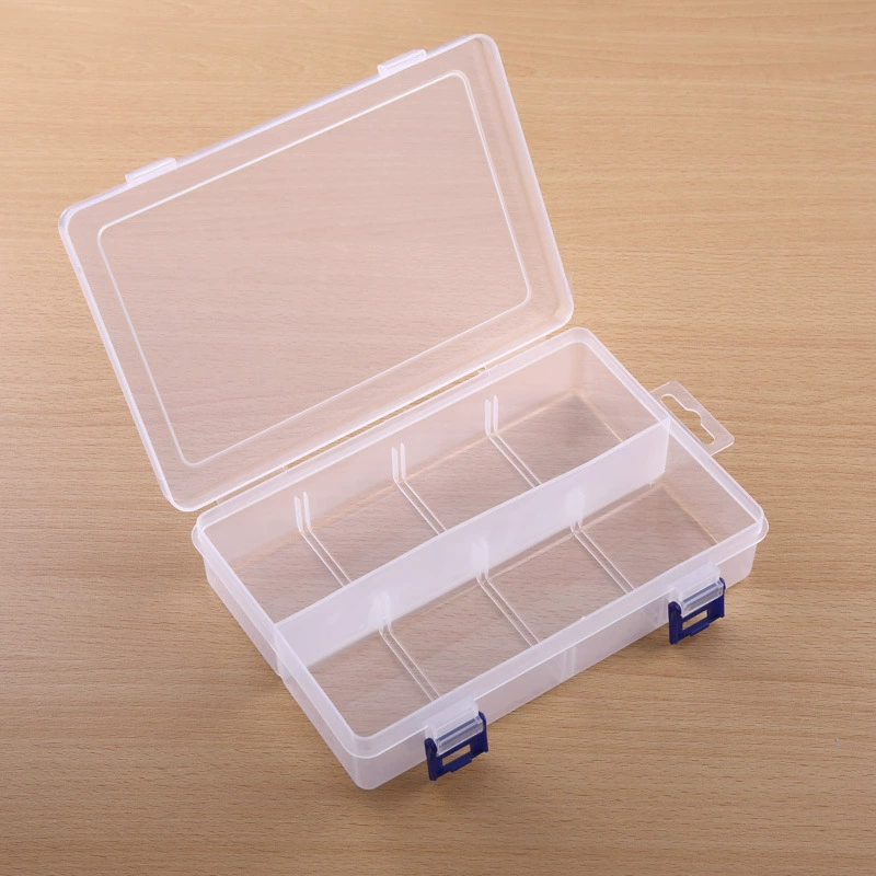 Большая 8-секционная пустая коробка прозрачная пластиковая коробка для хранения Коробка для хранения шкатулка для драгоценностей упаковочная коробка для деталей ящик для инструментов