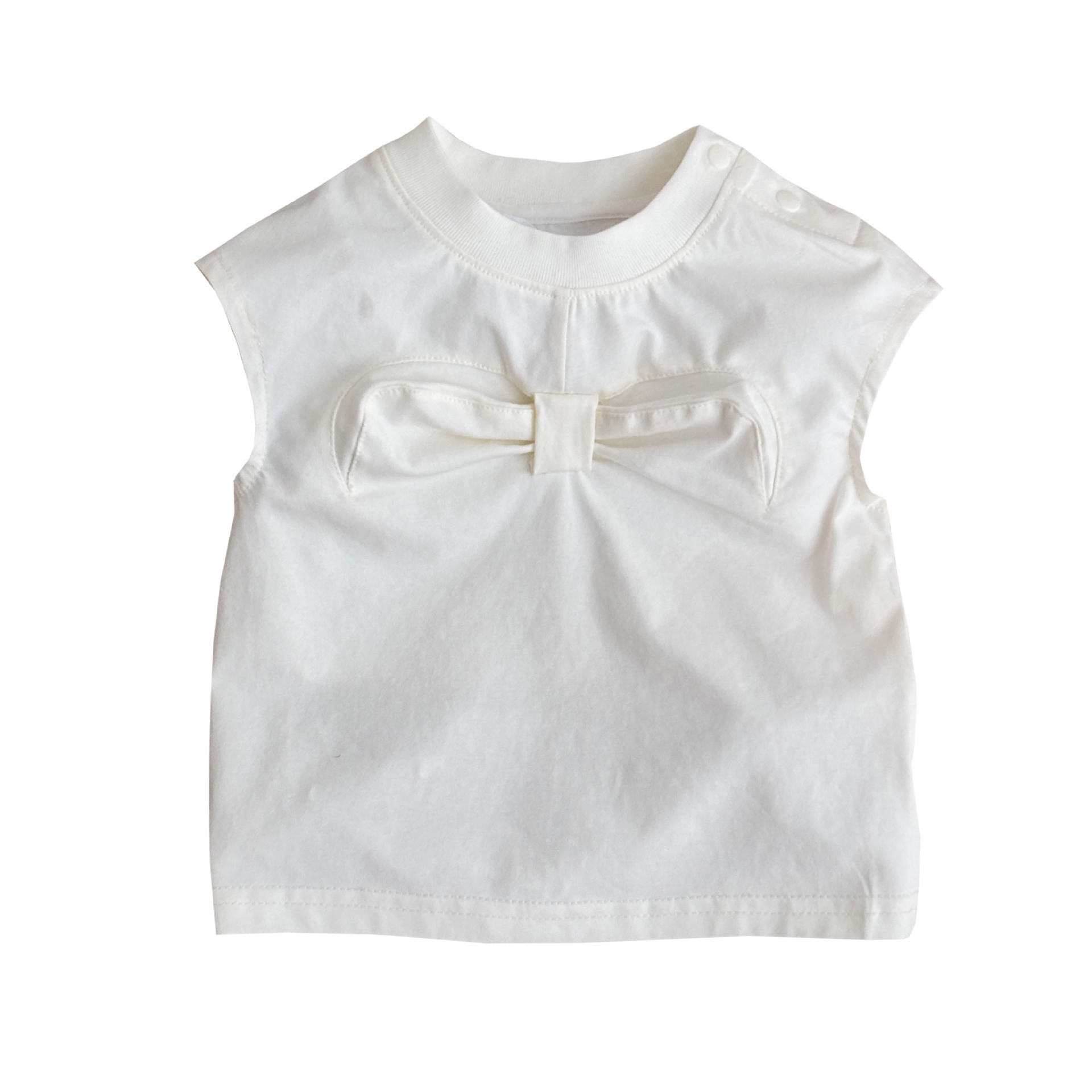 Ropa para niños 2025 traje de niña de verano 1-3 años dulce lazo chaleco sin mangas pantalones cortos traje de dos piezas